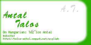 antal talos business card